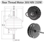 250W-2000W Ebike Hub Motor 36V 48V Brushless Gear Motor Front Rear Wheel Drive Powerful Engine Electric Bicycle Parts