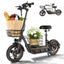 H14 Electric Scooter for Adults with Seat, 600W Peak Motor, 21 MPH Max Speed, Detachable Large Basket, 14" Puncture‑Proof Tire, Removable 36V Battery, Dual Brakes for Commuter Grocery Shopping