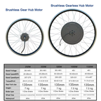 36V Brushless Geared Hub Motor Wheel 250W-500W Front Rear Electric Bike Conversion Kit | 20 24 26 27.5 700C 29 Inch