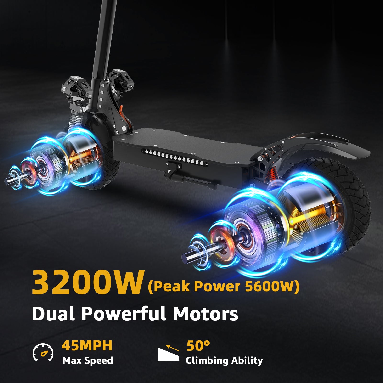 AJOOSOS X700 Electric Scooter for Adults, 3200W Dual Motor, 45 MPH Max Speed & 50 Miles Long Range Secondary image