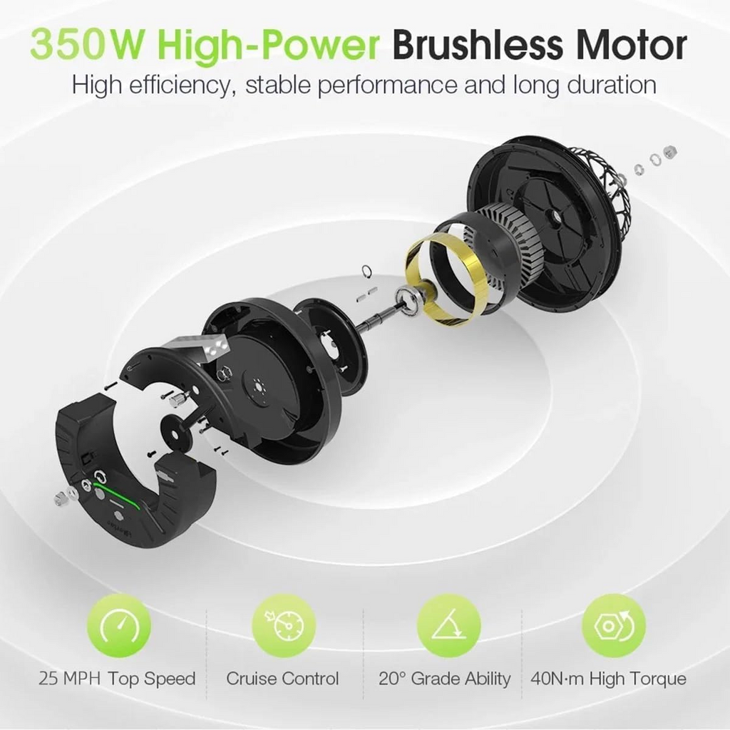 iMortor 3 Complete Electric Bike Conversion Kit with Battery, 350W Motor Power, 26" Front Motor Wheel with Tire, Ebike Kit, 25 mph Speed, 32 Miles Long Range, LCD Connection Version