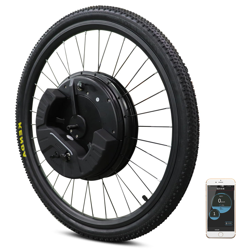 iMortor 3 Complete Electric Bike Conversion Kit with Battery, 350W Motor Power, 26" Front Motor Wheel with Tire, Ebike Kit, 25 mph Speed, 32 Miles Long Range, LCD Connection Version