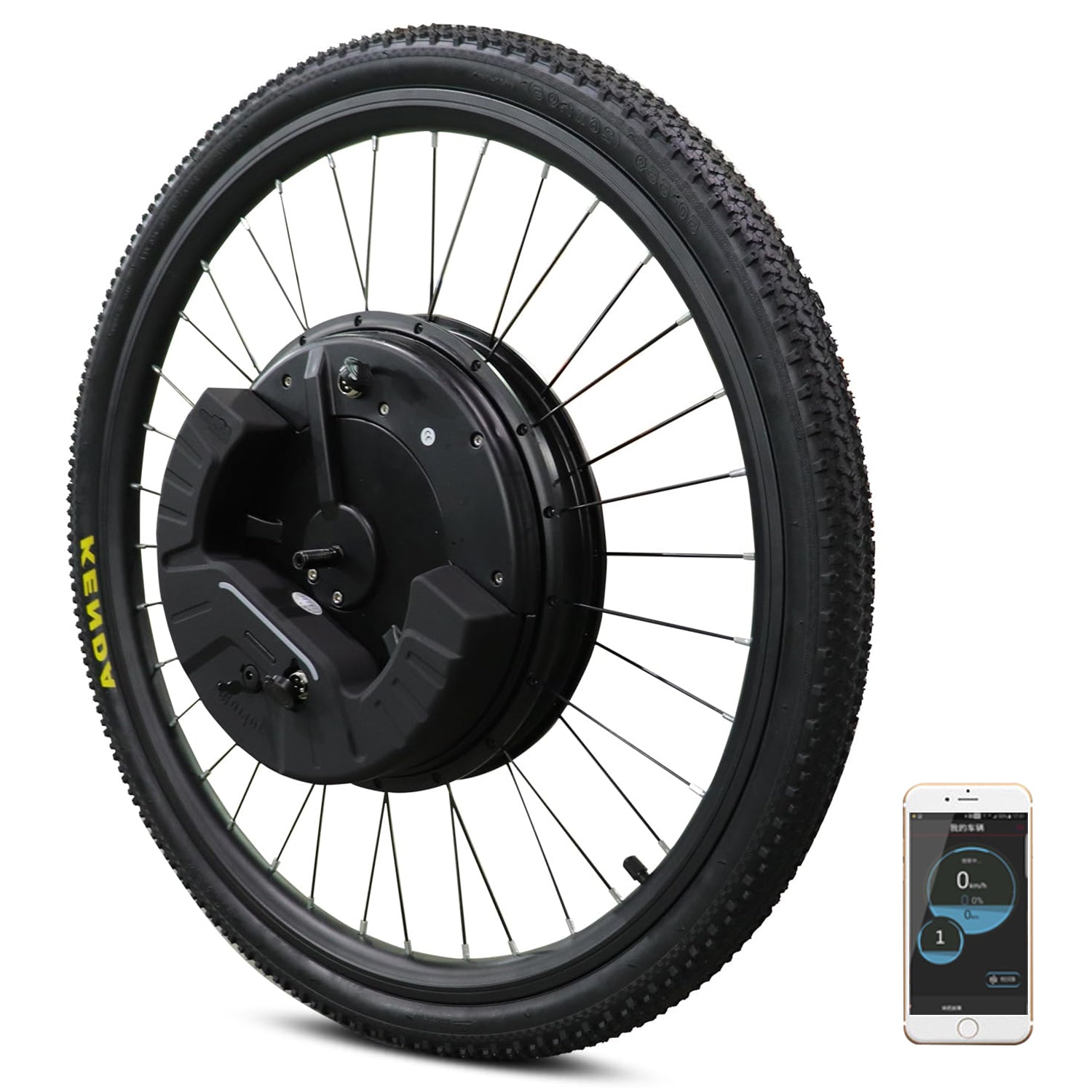 iMortor 3 Complete Electric Bike Conversion Kit with Battery, 350W Motor Power, 26" Front Motor Wheel with Tire, Ebike Kit, 25 mph Speed, 32 Miles Long Range, LCD Connection Version