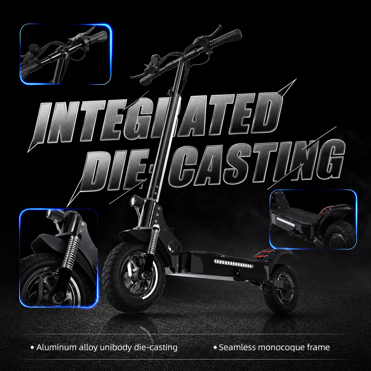 AJOOSOS X750 Electric Scooter Adults, 40 MPH Top Speed, 50 Miles Range, 52V 1600W Motor, Foldable
