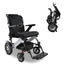 Premium Foldable Power Wheelchair with Swappable 24V Battery, Anti-Tip Wheels, Electric/Manual Switch & Under-Seat Storage - Perfect for Travel