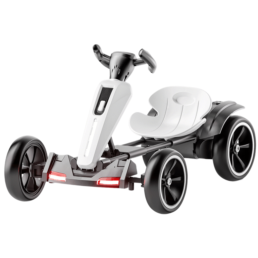 AJOOSOS 12V Metal Go Karts for Kids 3-6 Years Powered Ride-On with 400W*2 Motors 5 mph Max Speed