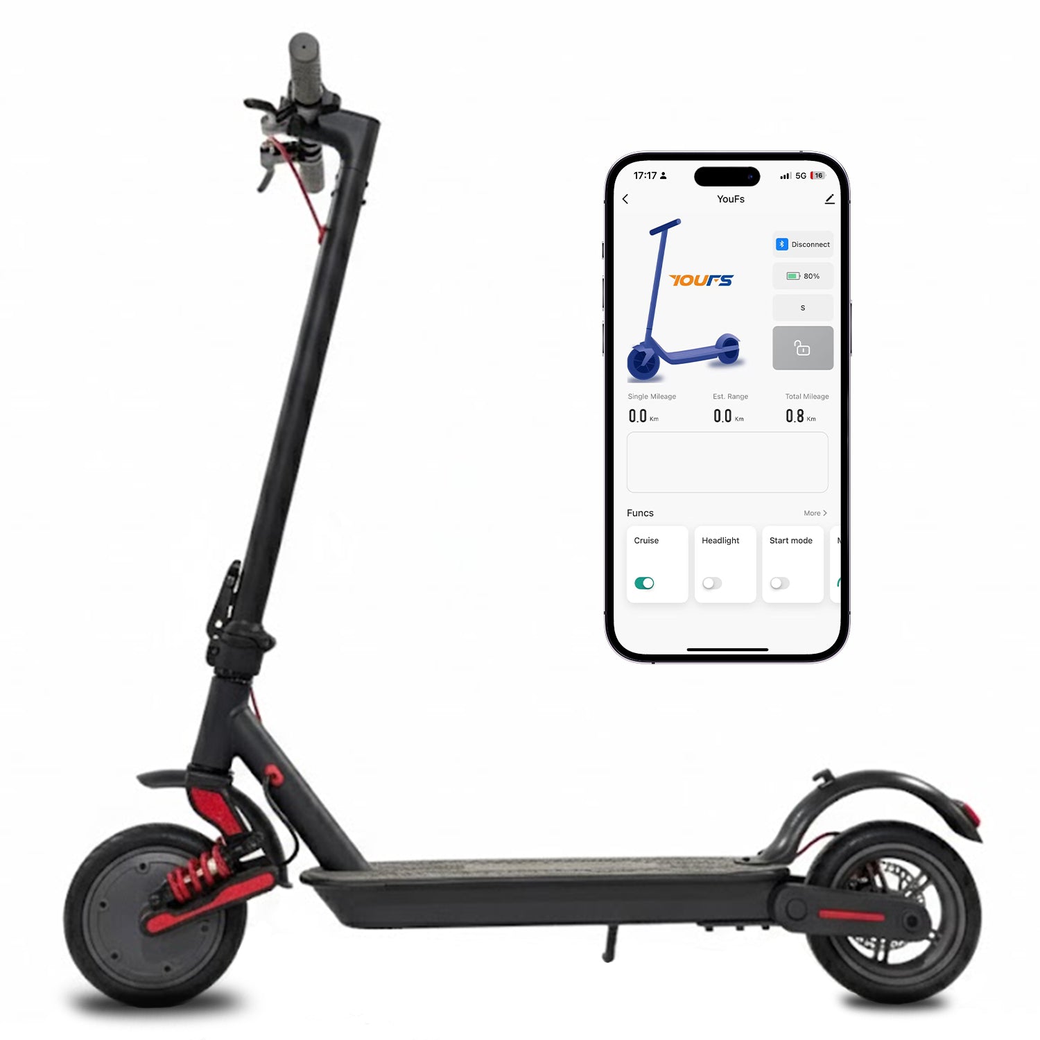 AJOOSOS X2 Electric Scooter for Adults, 36V 500W Motor, 18 MPH Max Speed, 15 Miles Range, Foldable