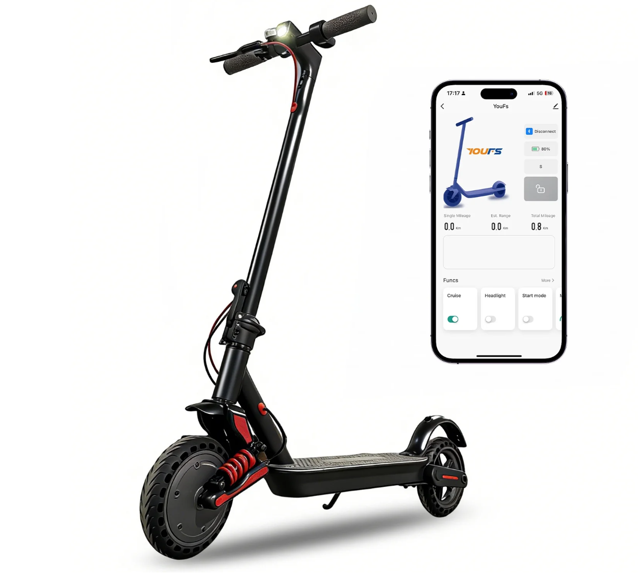 AJOOSOS X2 Electric Scooter for Adults, 36V 500W Motor, 18 MPH Max Speed, 15 Miles Range, Foldable E Scooter Image principale du produit