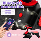 AJOOSOS Electric Wiggle Car Ride on Toy for Aged 3+, 3 mph Max Speed, 66 Lbs Max Load, Bluetooth to Play Music