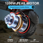 J15 MAX Electric Scooter with Seat, 1600W Motor, 31 MPH Max Speed, 31 Miles Long Range, Foldable E Scooter