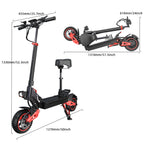 J15 MAX Electric Scooter with Seat, 1600W Motor, 31 MPH Max Speed, 31 Miles Long Range, Foldable E Scooter