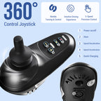 500W Dual-Motor Folding Electric Wheelchair | 20KM Range, 360° Joystick Control & All-Terrain Wheels | Heavy-Duty Mobility Scooter for Seniors (32kg)