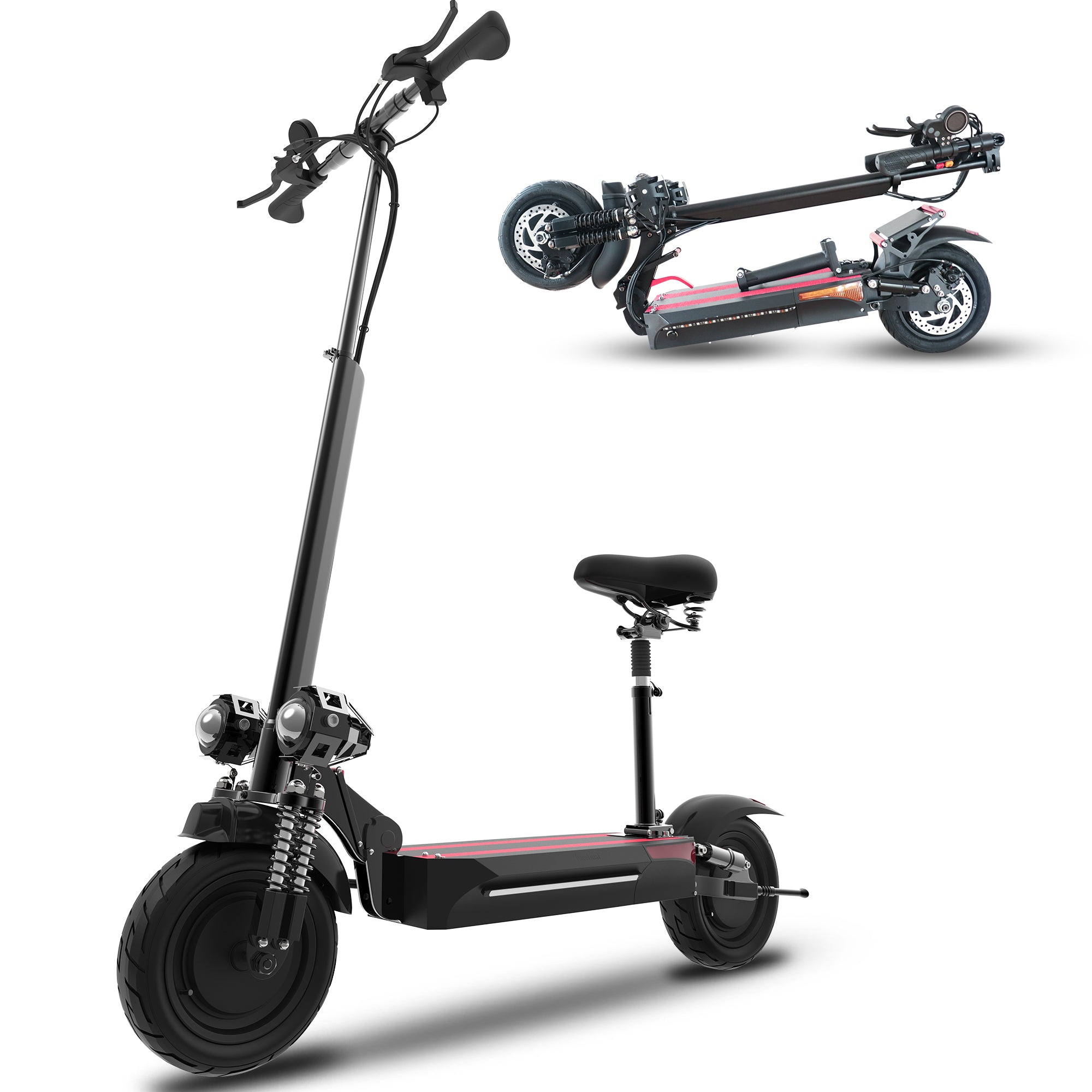 AJOOSOS X500 Dual Motor Electric Scooter with Seat, 2000W Powerful Motor, 40 MPH Fast Speed & 40 Miles Long Range Main image