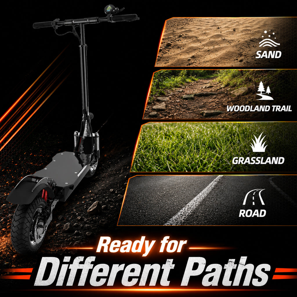 AJOOSOS X750 Electric Scooter Adults, 40 MPH Top Speed, 50 Miles Range, 52V 1600W Motor, Foldable