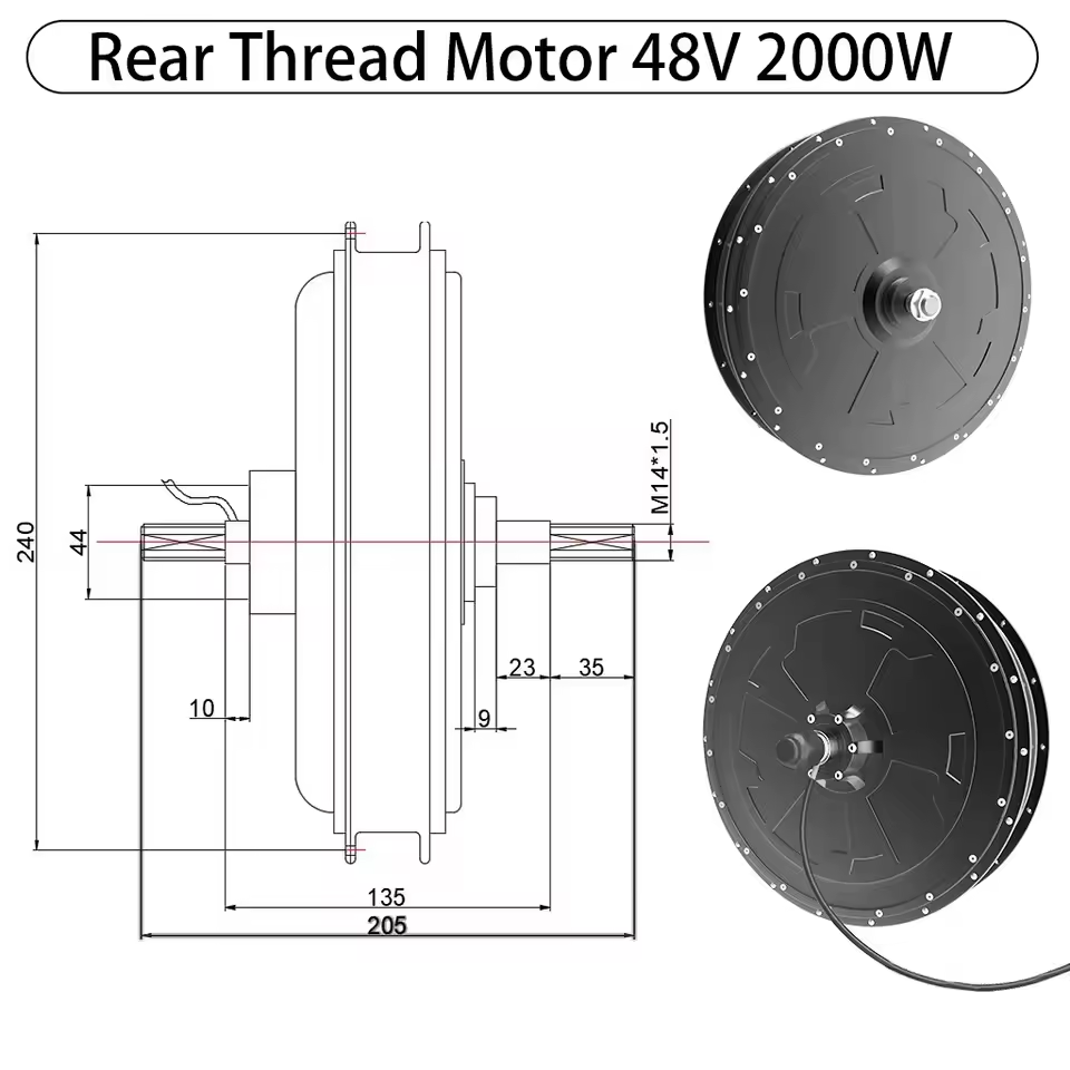 250W-2000W Ebike Hub Motor 36V 48V Brushless Gear Motor Front Rear Wheel Drive Powerful Engine Electric Bicycle Parts
