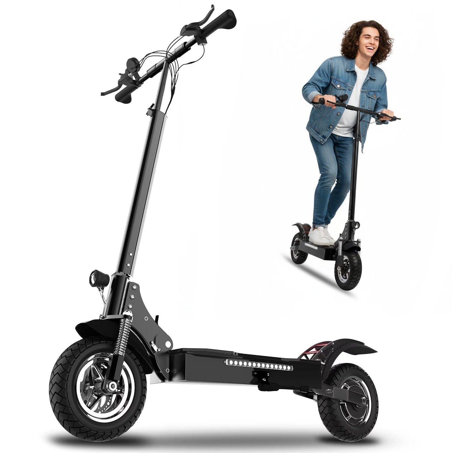 AJOOSOS X750 Electric Scooter Adults, 40 MPH Top Speed, 50 Miles Range, 52V 1600W Motor, Foldable Main image