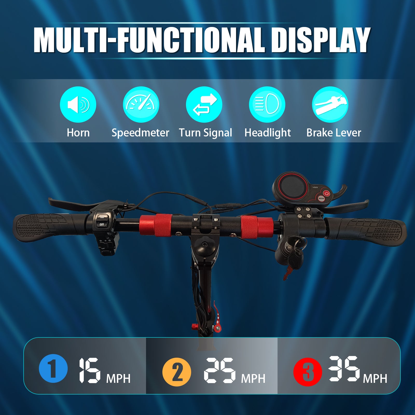 AJOOSOS X48 Electric Scooter with Seat, 48V 1000W Motor Power, 35 mph Max Speed, Foldable