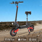 J15 MAX Electric Scooter with Seat, 1600W Motor, 31 MPH Max Speed, 31 Miles Long Range, Foldable E Scooter