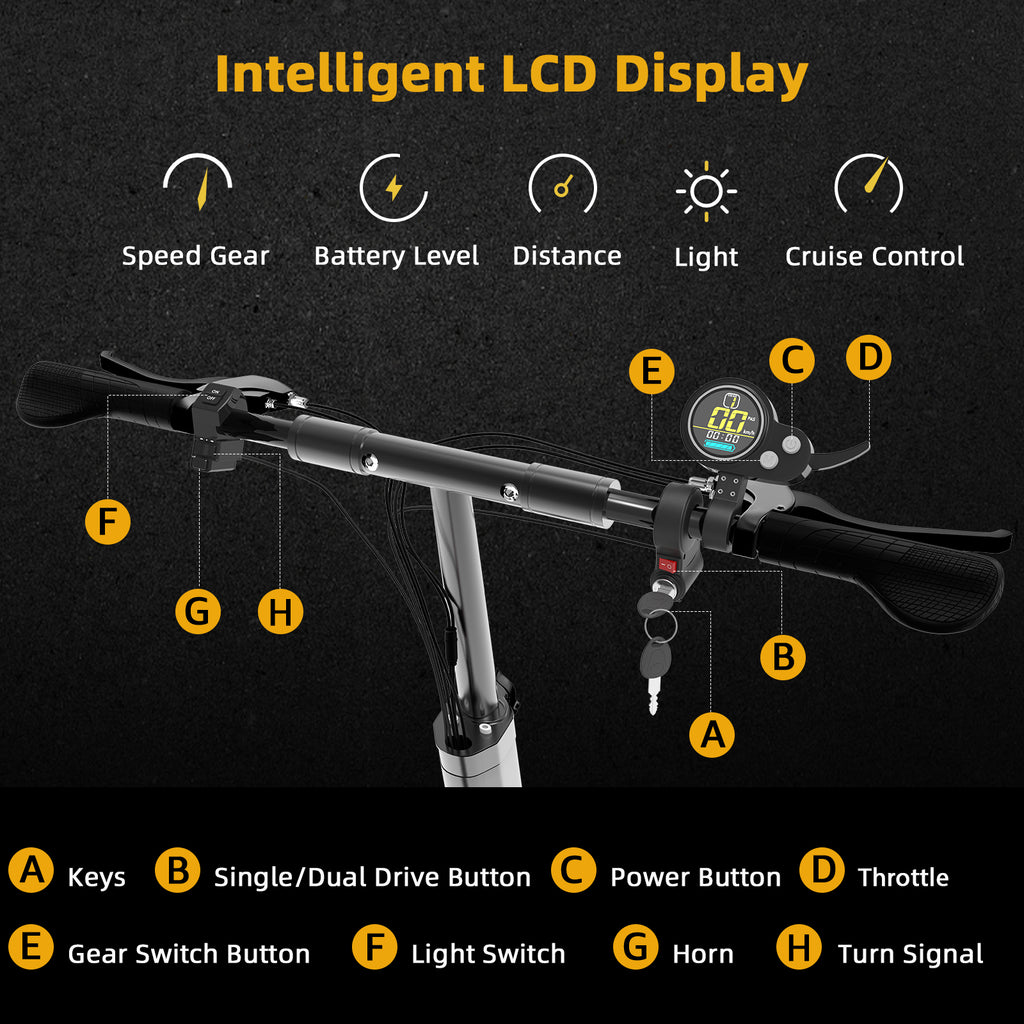 AJOOSOS X700 Electric Scooter for Adults, 3200W Dual Motor, 45 MPH Max Speed & 50 Miles Long Range