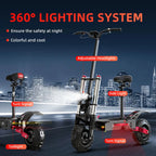 AJOOSOS X60 Electric Scooters for Adults, 50 mph Max Speed Power by 6000W Dual Motor, 50 Miles Long Range, Foldable Electric Scooter with Seat, UL2272 Certified