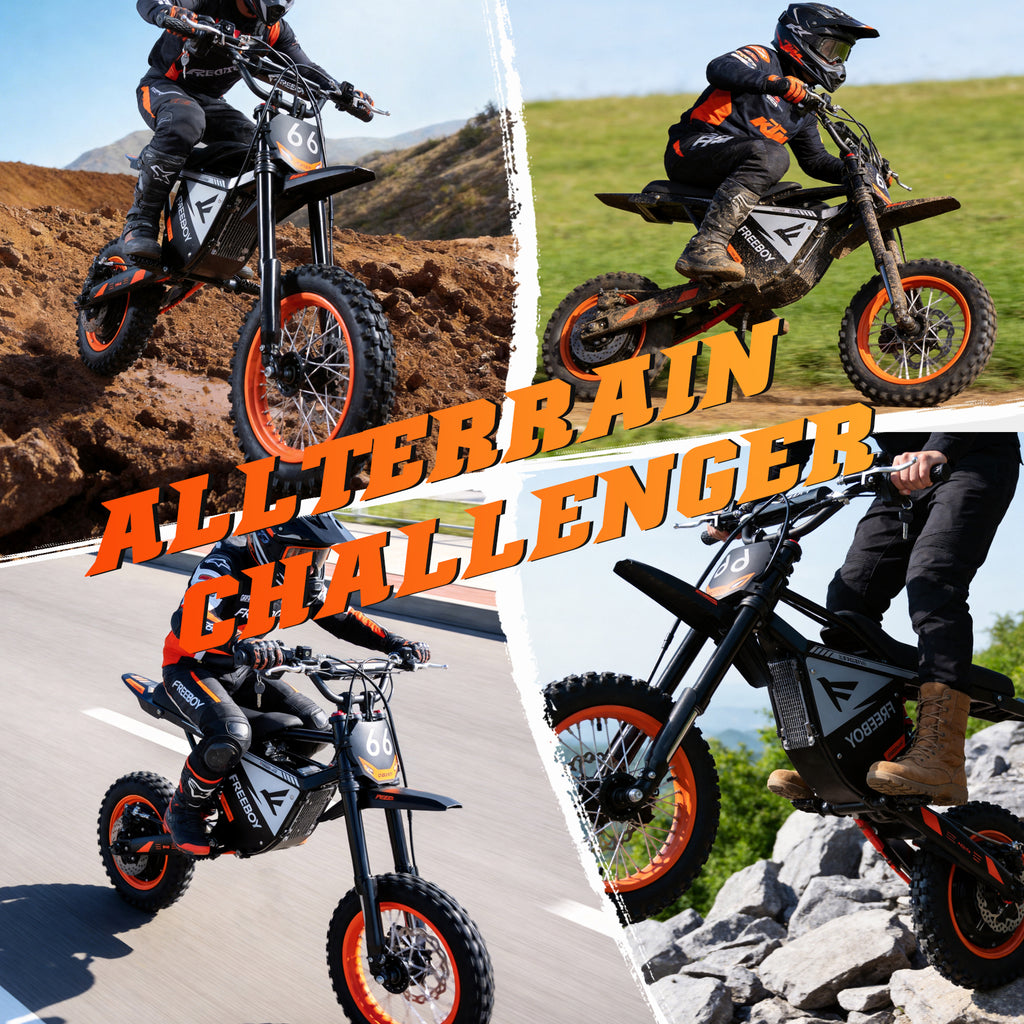 Y66 Electric Dirt Bike for Adults, 3000W Motor, 48V 30AH Battery, 34 MPH Max Speed, 31 Miles Long Range, 12"/10" All-Terrain Fat Tire