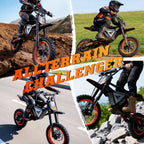 Y66 Electric Dirt Bike for Adults, 3000W Motor, 48V 30AH Battery, 34 MPH Max Speed, 31 Miles Long Range, 12"/10" All-Terrain Fat Tire