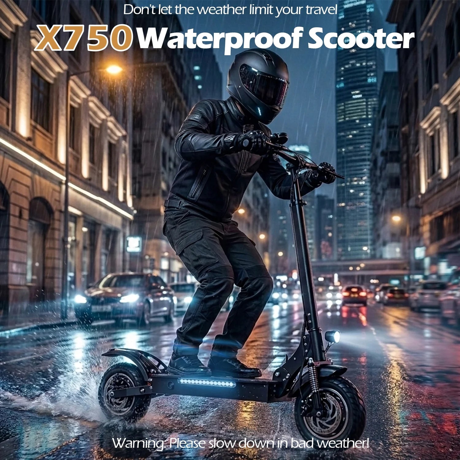 AJOOSOS X750 Adult Electric Scooter,40MPH Max Speed,50Miles Long Rage,Foldable E-Scooter for Commuting,Convinient Remote Control