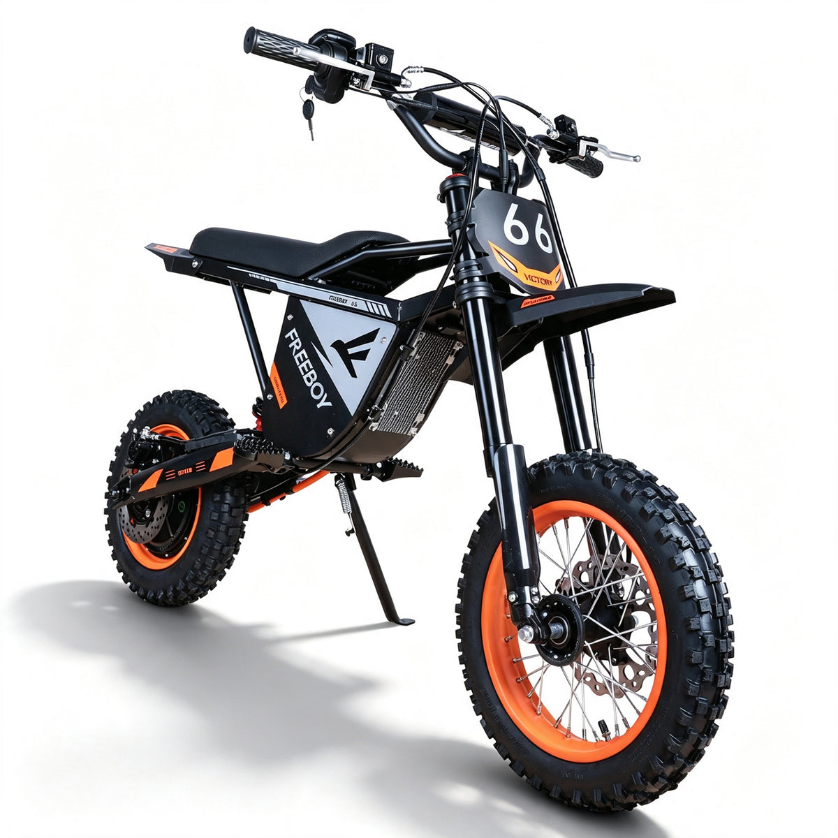 Y66 Electric Dirt Bike for Adults, 3000W Motor, 48V 30AH Battery, 34 MPH Max Speed, 31 Miles Long Range, 12"/10" All-Terrain Fat Tire Image principale du produit