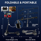 AJOOSOS X750 Electric Scooter Adults, 40 MPH Top Speed, 50 Miles Range, 52V 1600W Motor, Foldable