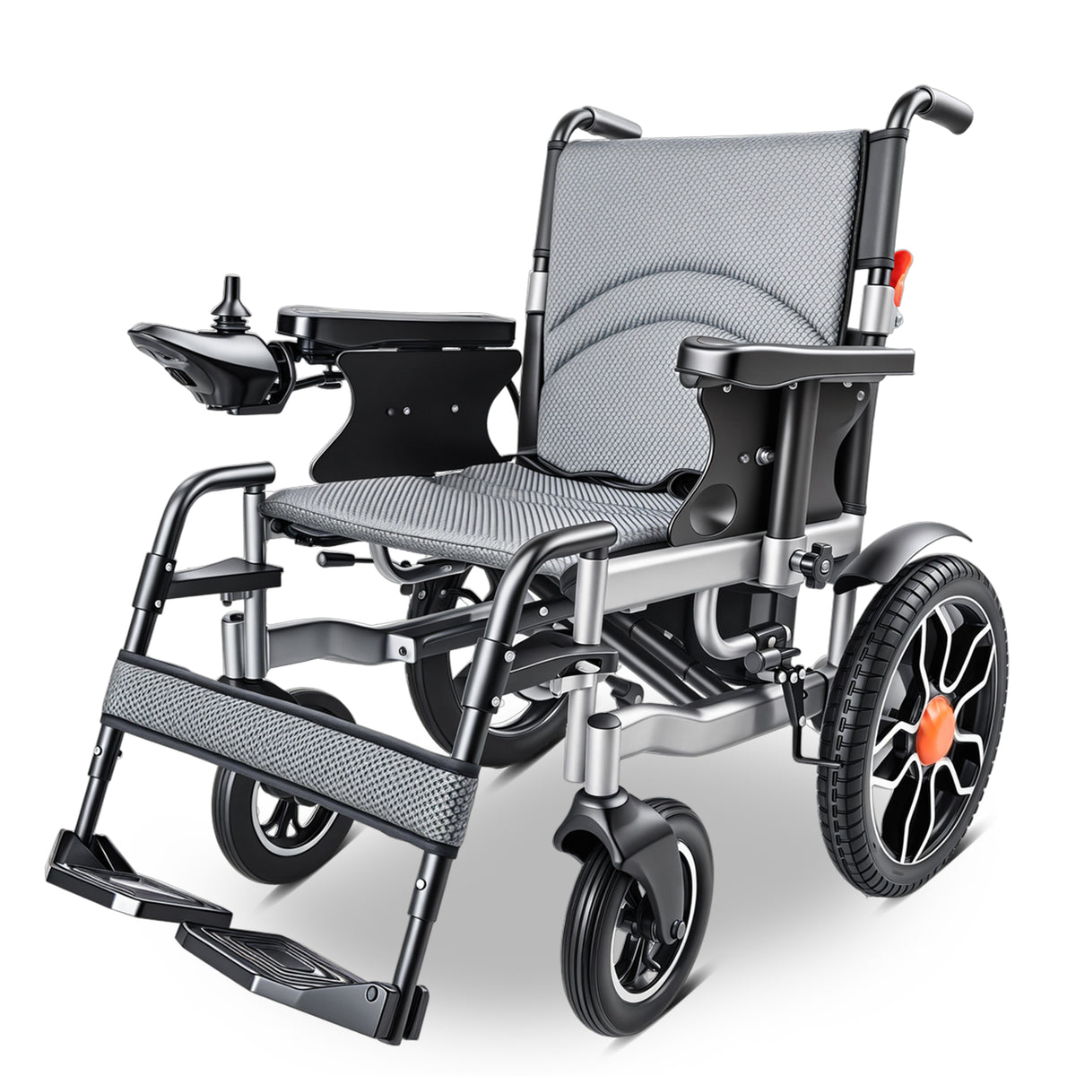 500W Dual-Motor Folding Electric Wheelchair | 20KM Range, 360° Joystick Control & All-Terrain Wheels | Heavy-Duty Mobility Scooter for Seniors (32kg) Image principale du produit