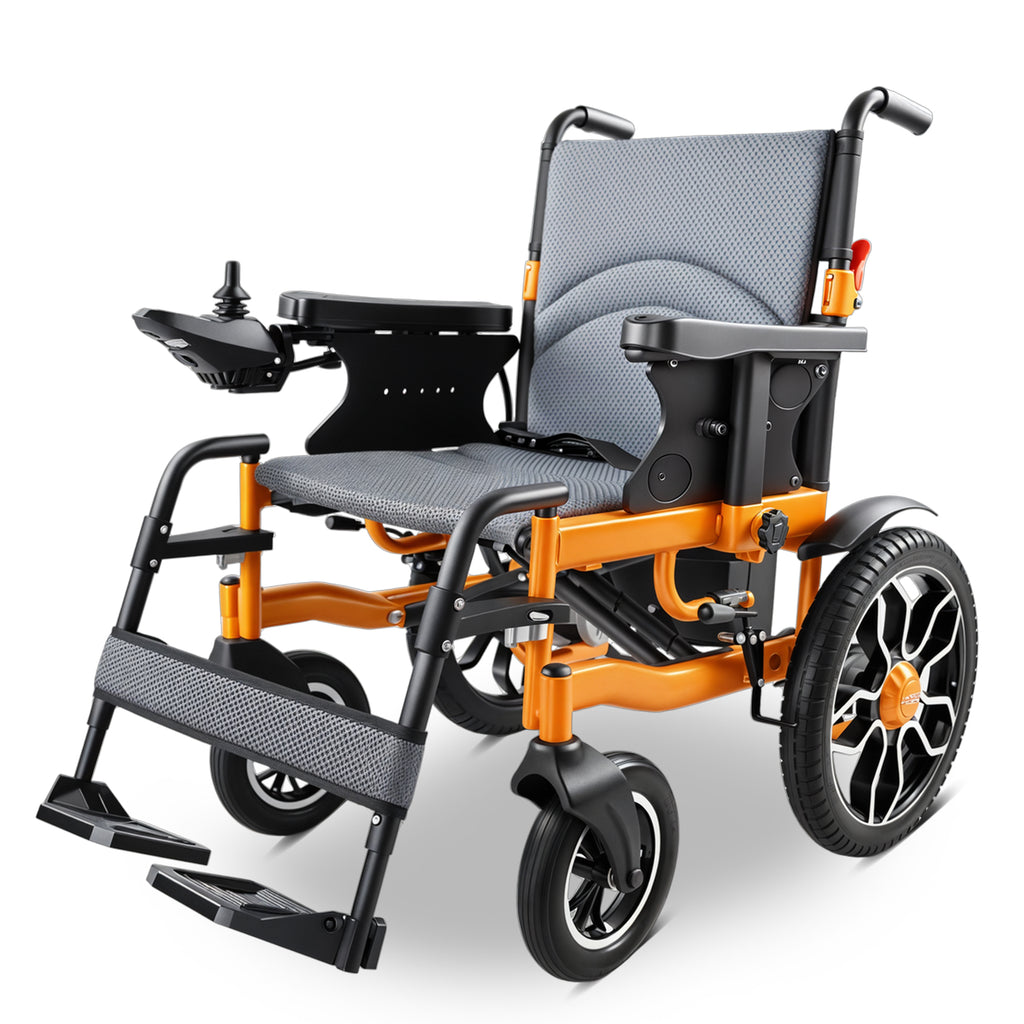 500W Dual-Motor Folding Electric Wheelchair | 20KM Range, 360° Joystick Control & All-Terrain Wheels | Heavy-Duty Mobility Scooter for Seniors (32kg)