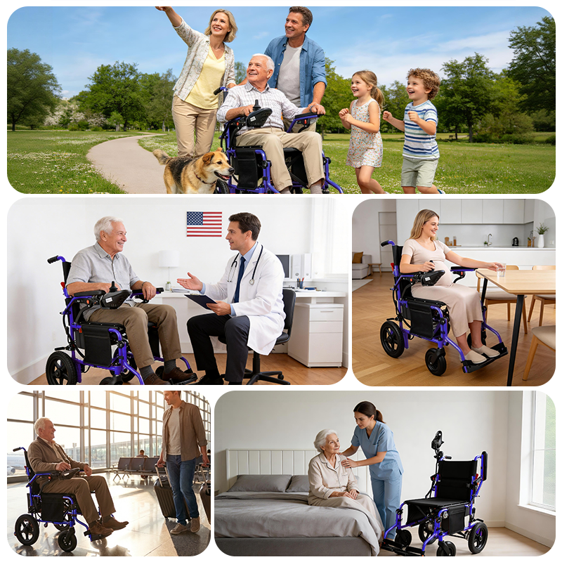 Premium Lightweight Foldable Electric Wheelchair – 500W Motor, 12° Climbing Ability & 15-Mile Range