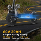 AJOOSOS X700 Electric Scooter for Adults, 3200W Dual Motor, 45 MPH Max Speed & 50 Miles Long Range