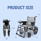 500W Dual-Motor Folding Electric Wheelchair | 20KM Range, 360° Joystick Control & All-Terrain Wheels | Heavy-Duty Mobility Scooter for Seniors (32kg)
