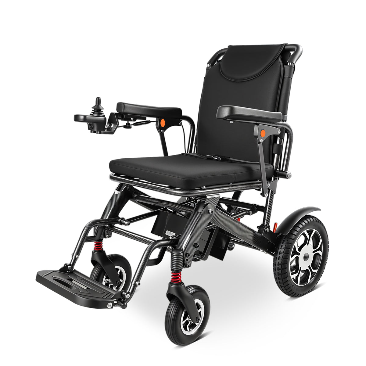 Lightweight Folding Electric Wheelchair | 500W Brushless Motor, 25KM Range, 360° Joystick Control | Portable Mobility Scooter for Seniors Image principale du produit