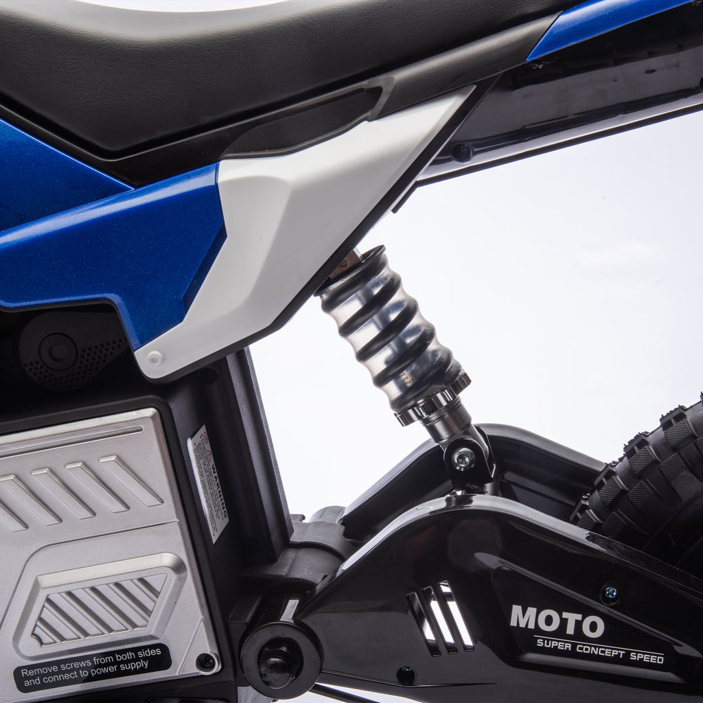 AJOOSOS 24V Ride on Toys Electric Motorcycle for Kids Aged 5-15, 200W Motor, 9.32 mph Max Speed, LED Breath Lamp, Play Music by Bluetooth