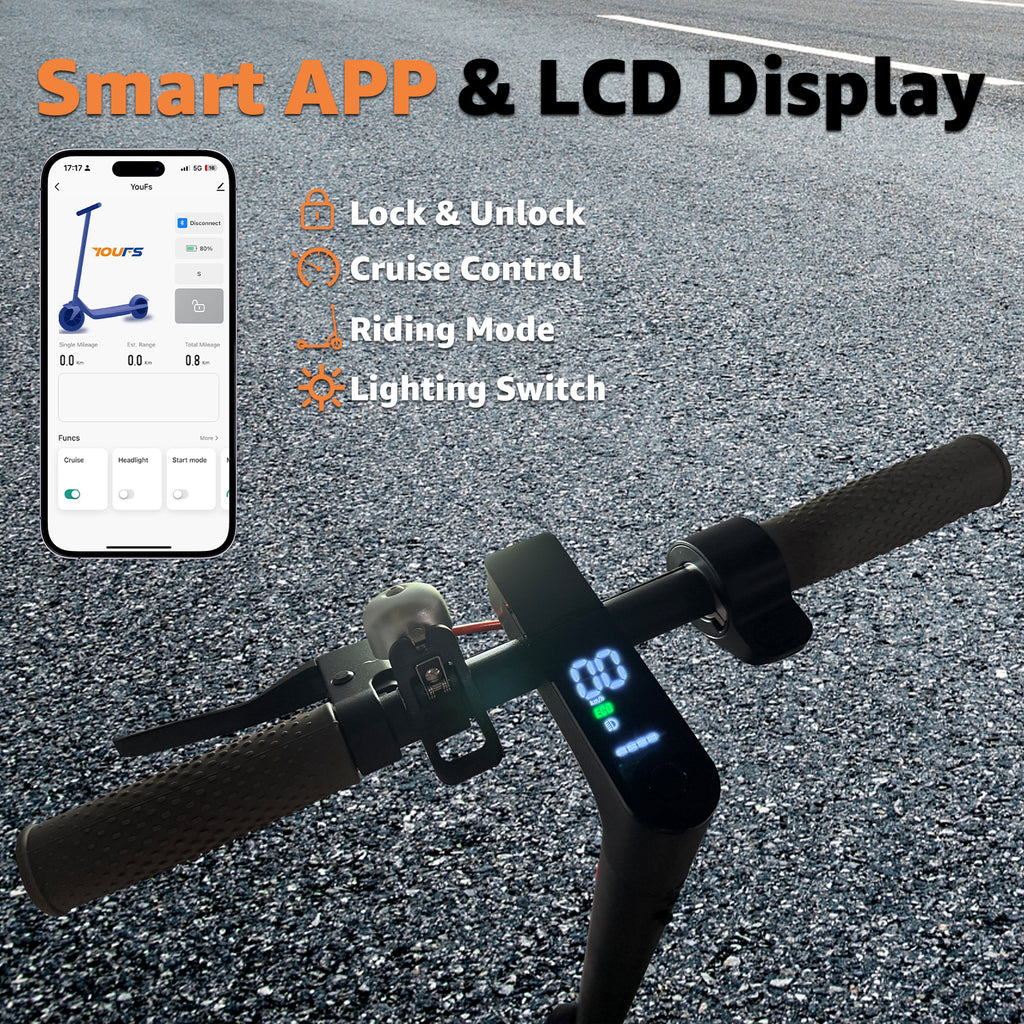 AJOOSOS X2 Electric Scooter for Adults, 36V 500W Motor, 18 MPH Max Speed, 15 Miles Range, Foldable