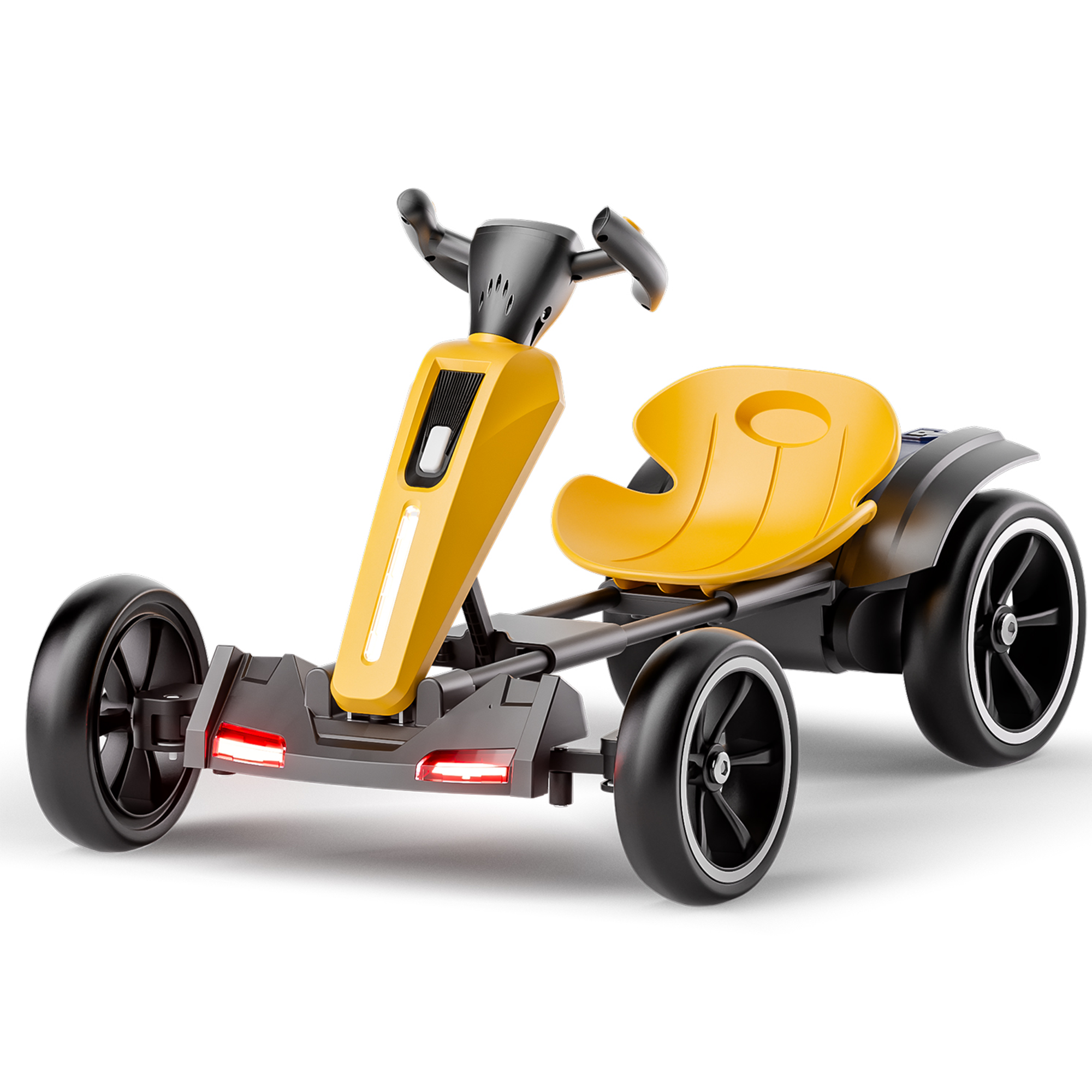 AJOOSOS 12V Metal Go Karts for Kids 3-6 Years Powered Ride-On with 400W*2 Motors 5 mph Max Speed