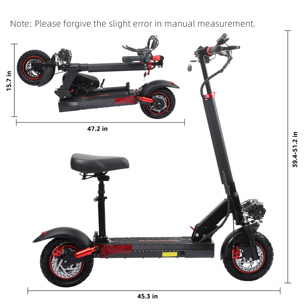 J01 Electrcic Scooter Adults with Seat, 1200W Motor, 25 MPH Max Speed, 28 Miles Long Range, Foldable Electric Scooters for Commuting