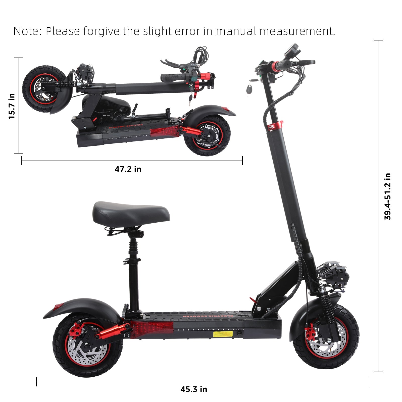 J01 Electrcic Scooter Adults with Seat, 1200W Motor, 25 MPH Max Speed, 28 Miles Long Range, Foldable Electric Scooters for Commuting