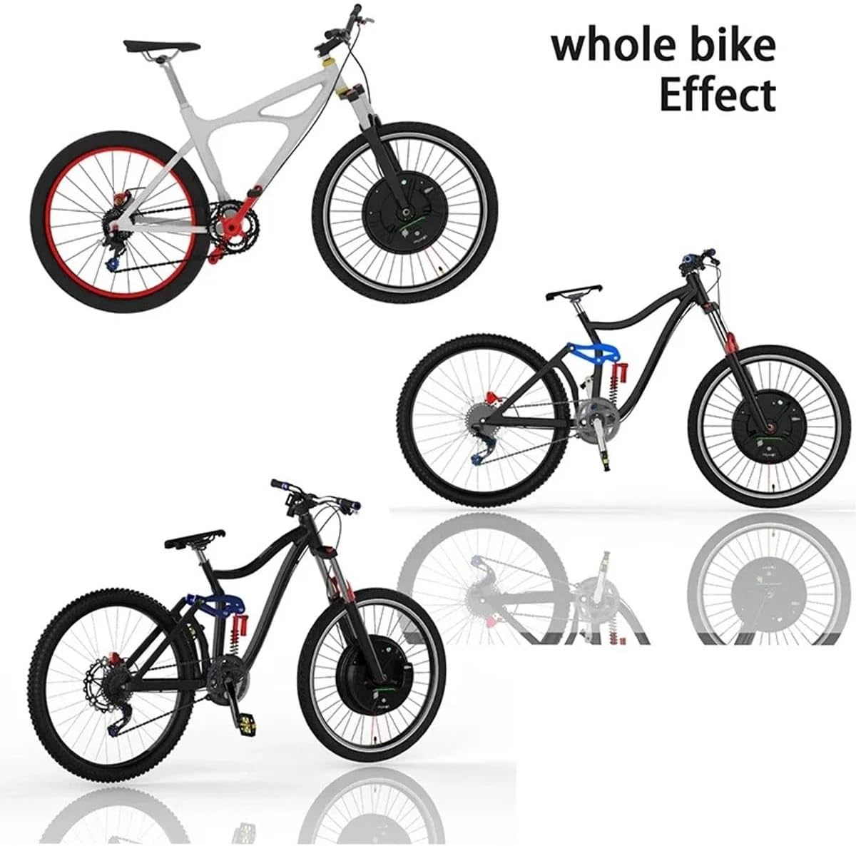 iMortor 3 Complete Electric Bike Conversion Kit with Battery, 350W Motor Power, 26" Front Motor Wheel with Tire, Ebike Kit, 25 mph Speed, 32 Miles Long Range, LCD Connection Version