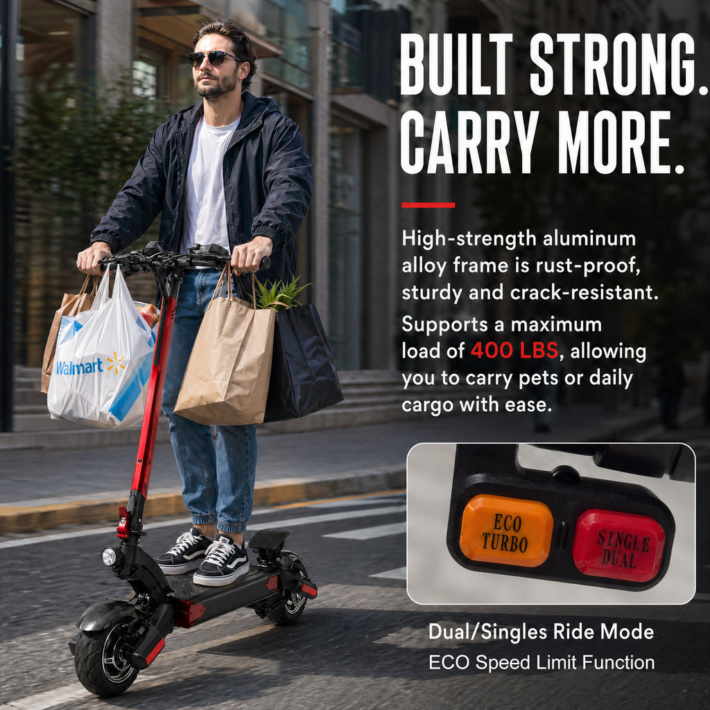 AJOOSOS X100 Electric Scooter Adults, 5600W Dual Motor, 45mph Top Speed, 50 Miles Range, Foldable