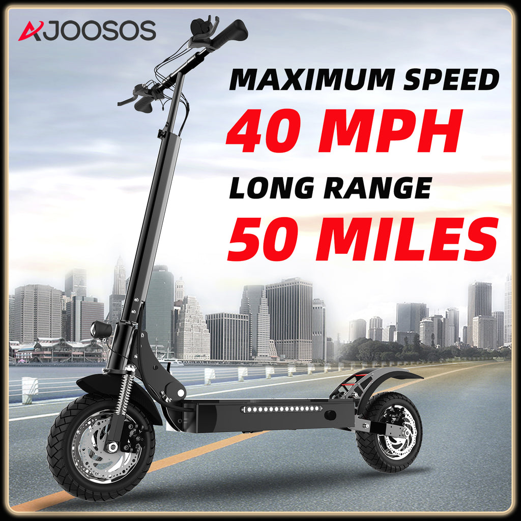 AJOOSOS X750 Adult Electric Scooter, 40 mph Top Speed, 50 Miles Range, 52V 1600W Motor, Foldable Scooter Electric