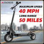 AJOOSOS X750 Adult Electric Scooter, 40 mph Top Speed, 50 Miles Range, 52V 1600W Motor, Foldable Scooter Electric