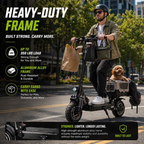 AJOOSOS X750 MAX Electric Scooter, 43 mph Max Speed, 50 Miles Long Range, 3200W Motor, Foldable Scooter Electric for Adults
