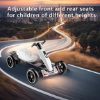 AJOOSOS 12V Metal Go Karts for Kids 3-6 Years Powered Ride-On with 400W*2 Motors 5 mph Max Speed
