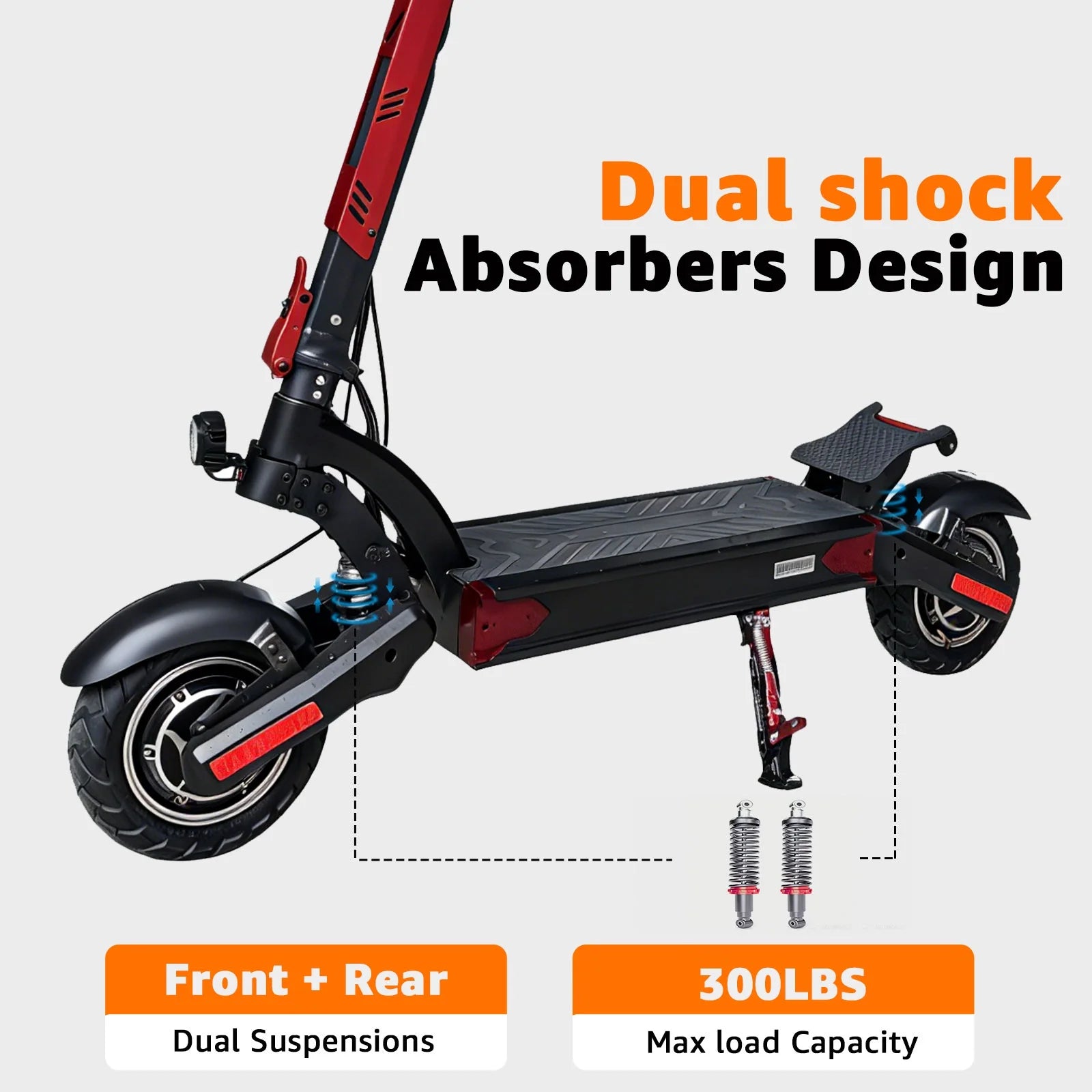 AJOOSOS X100 Electric Scooter Adults, 5600W Dual Motor, 45 mph Max Speed, 50 Miles Range, 10" All-Terrain Tires, Foldable