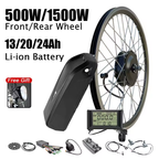 500W 1500W Rear Motor Ebike Kit Hailong Lithium Battery 48V 24ah 26" 24“ 700C 20" Wheel Electric Bike Conversion Kits