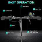 AJOOSOS X500 Dual Motor Electric Scooter with Seat, 2000W Powerful Motor, 40 MPH Fast Speed & 40 Miles Long Range