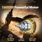 AJOOSOS X750 Adult Electric Scooter,40MPH Max Speed,50Miles Long Rage,Foldable E-Scooter for Commuting,Convinient Remote Control